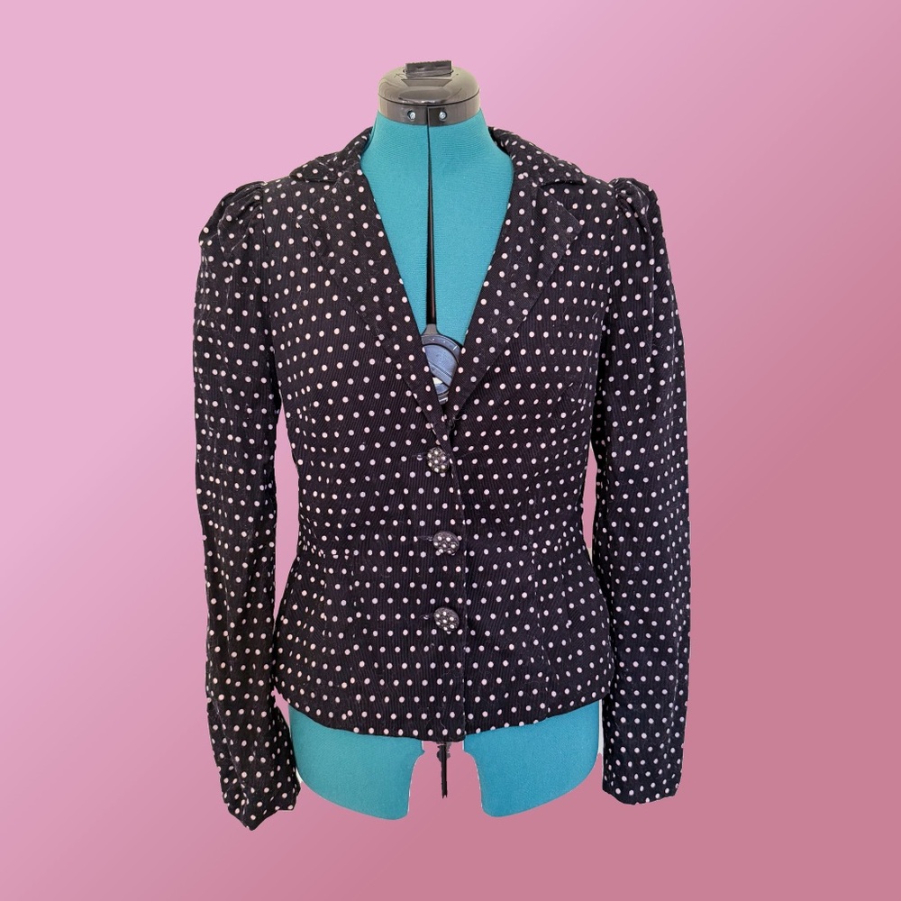 Polka Dot Corduroy Women's Blazer